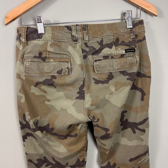 Sanctuary Palmer Cigarette Chino Pant in Mineral Camo Green Camouflage size 28 - Picture 6 of 7